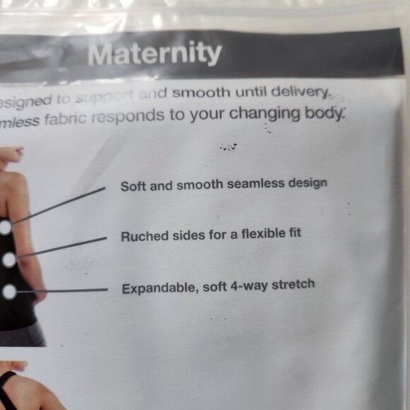 Time And Tru Maternity Black Tank Top XL Seamless Support Soft & Comfortable - Picture 6 of 7